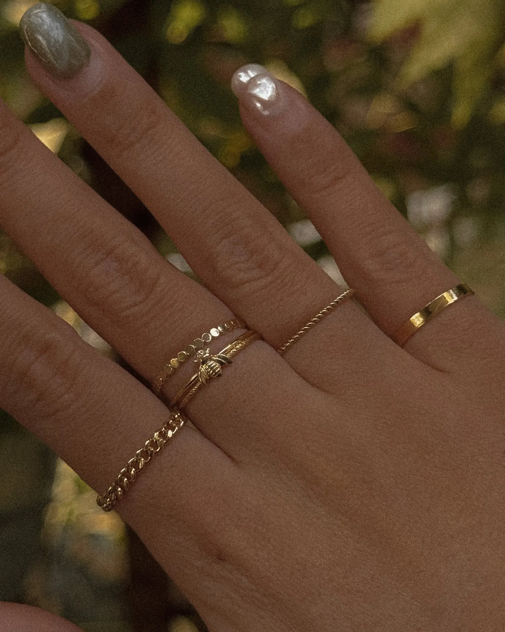 Athena Chain Stacking Ring sold by Midori Jewelry Co. product image thumbnail 4