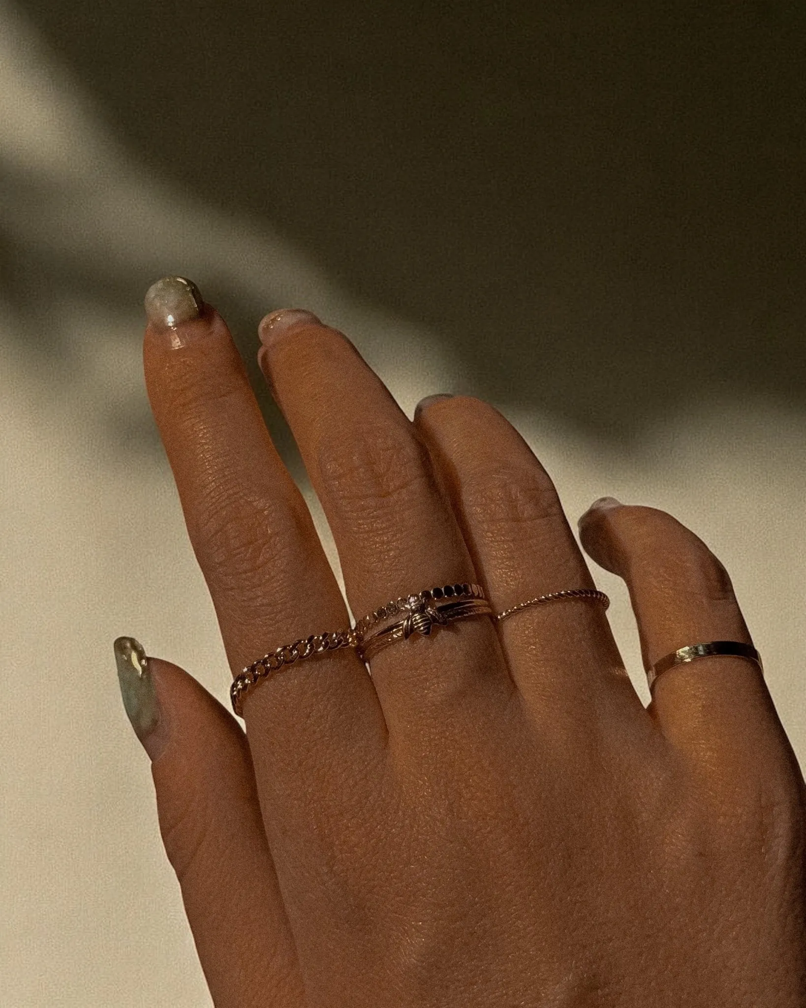 Athena Chain Stacking Ring sold by Midori Jewelry Co. product image thumbnail 2