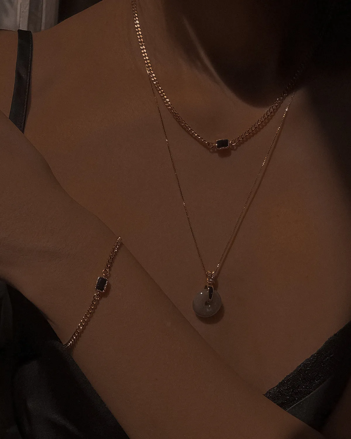 Harlow Onyx Choker & Bracelet Set sold by Midori Jewelry Co. product image thumbnail 2