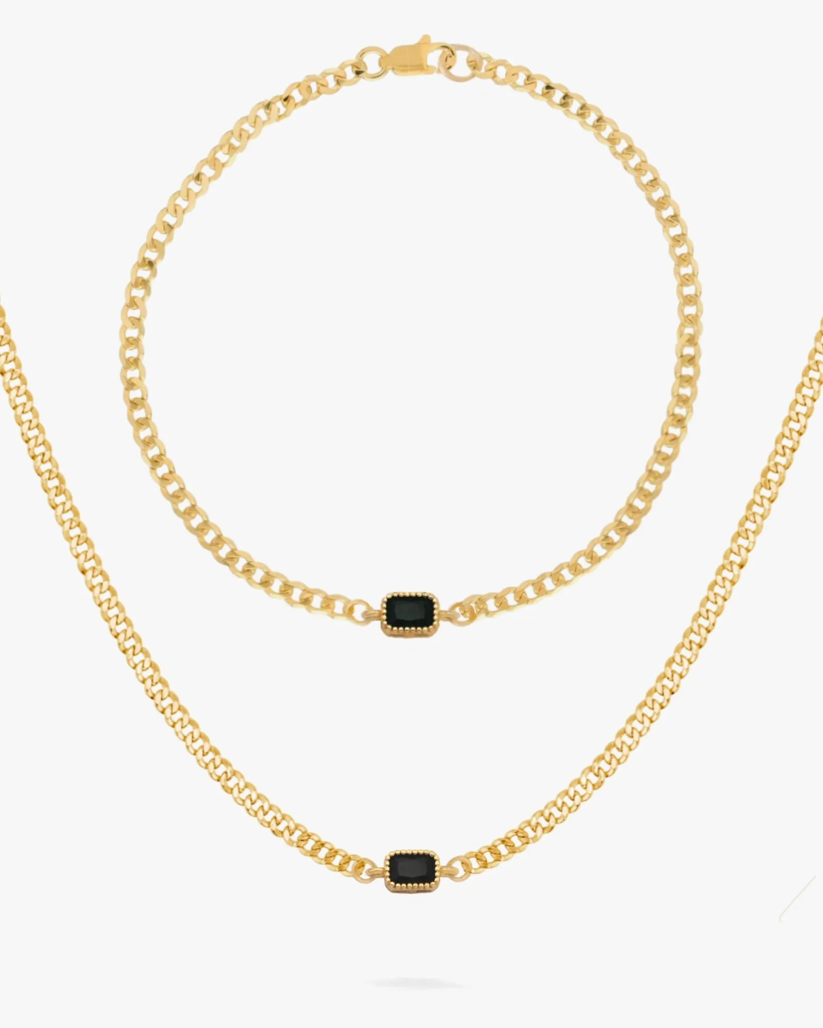 Harlow Onyx Choker & Bracelet Set sold by Midori Jewelry Co.