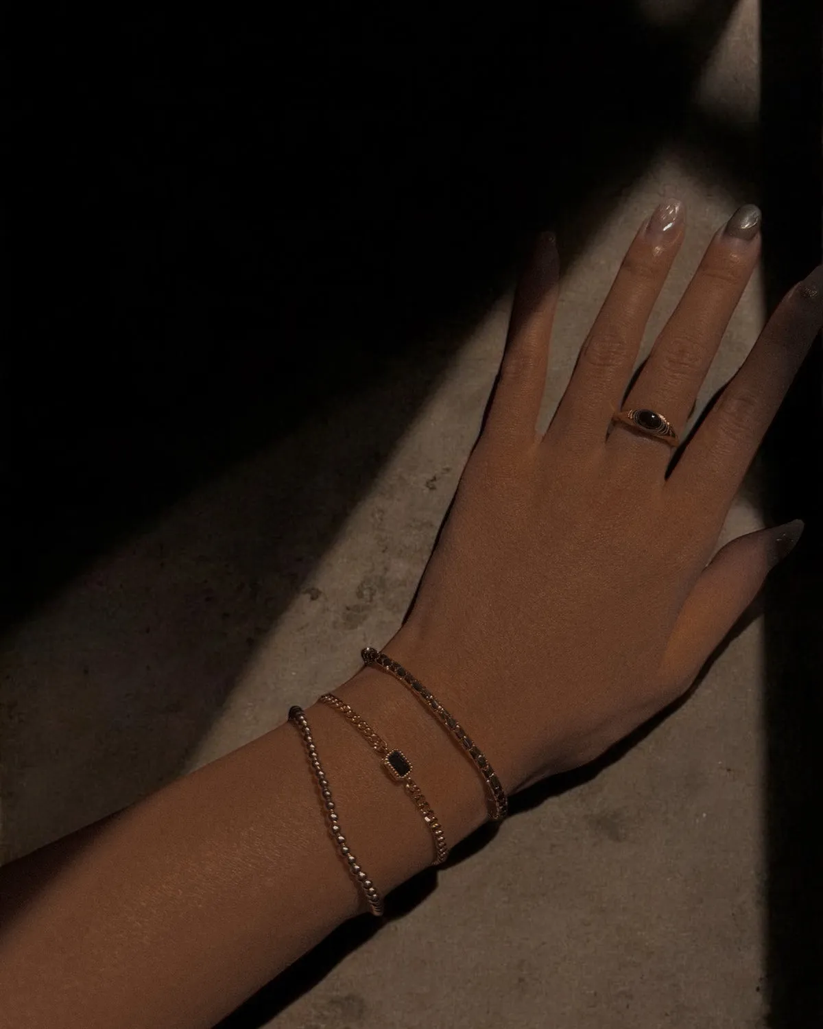 Harlow Onyx Choker & Bracelet Set sold by Midori Jewelry Co. product image thumbnail 4