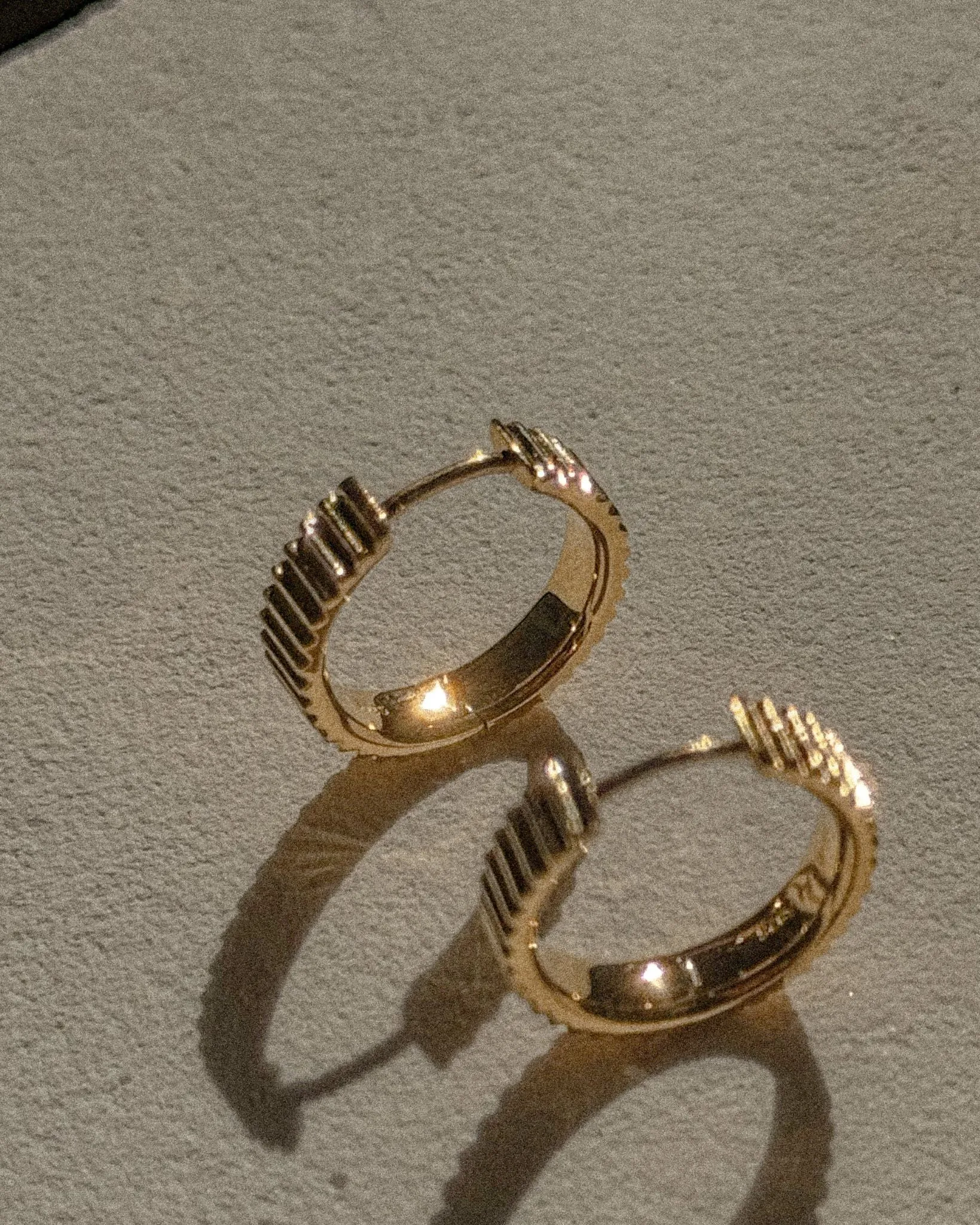 Mantra Medium Hoops sold by Midori Jewelry Co. product image thumbnail 5