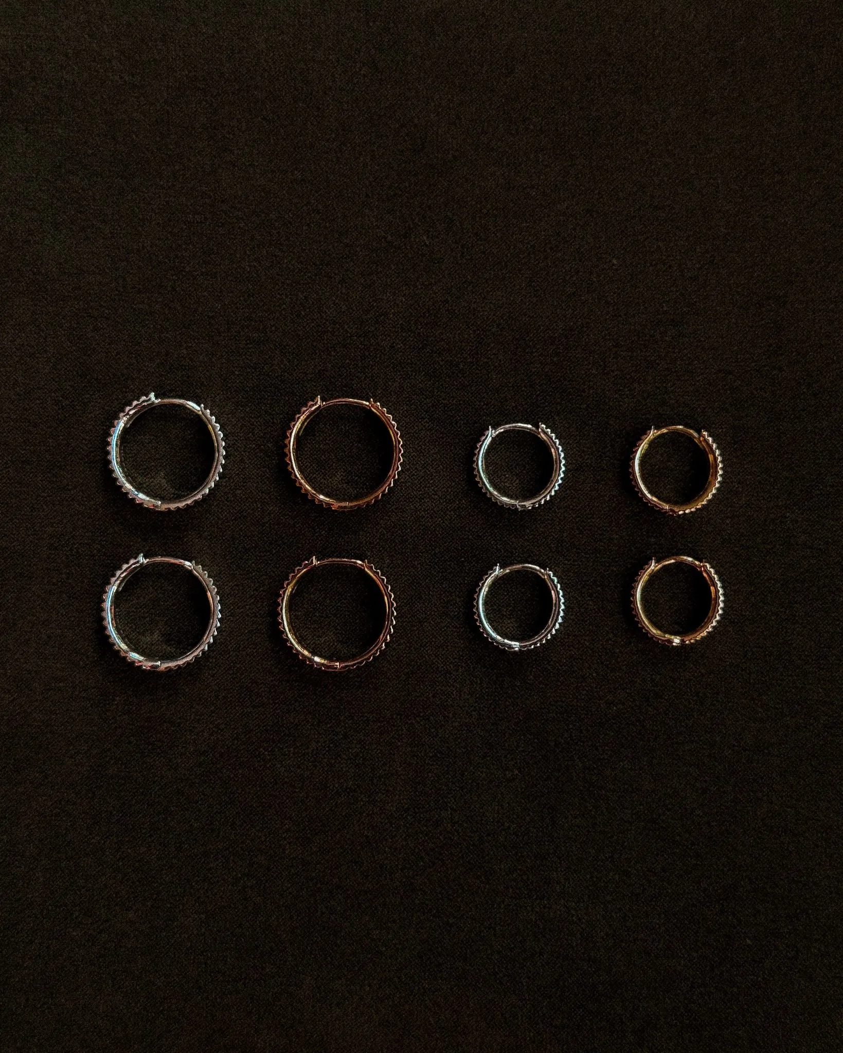 Mantra Small Hoops sold by Midori Jewelry Co. product image thumbnail 3