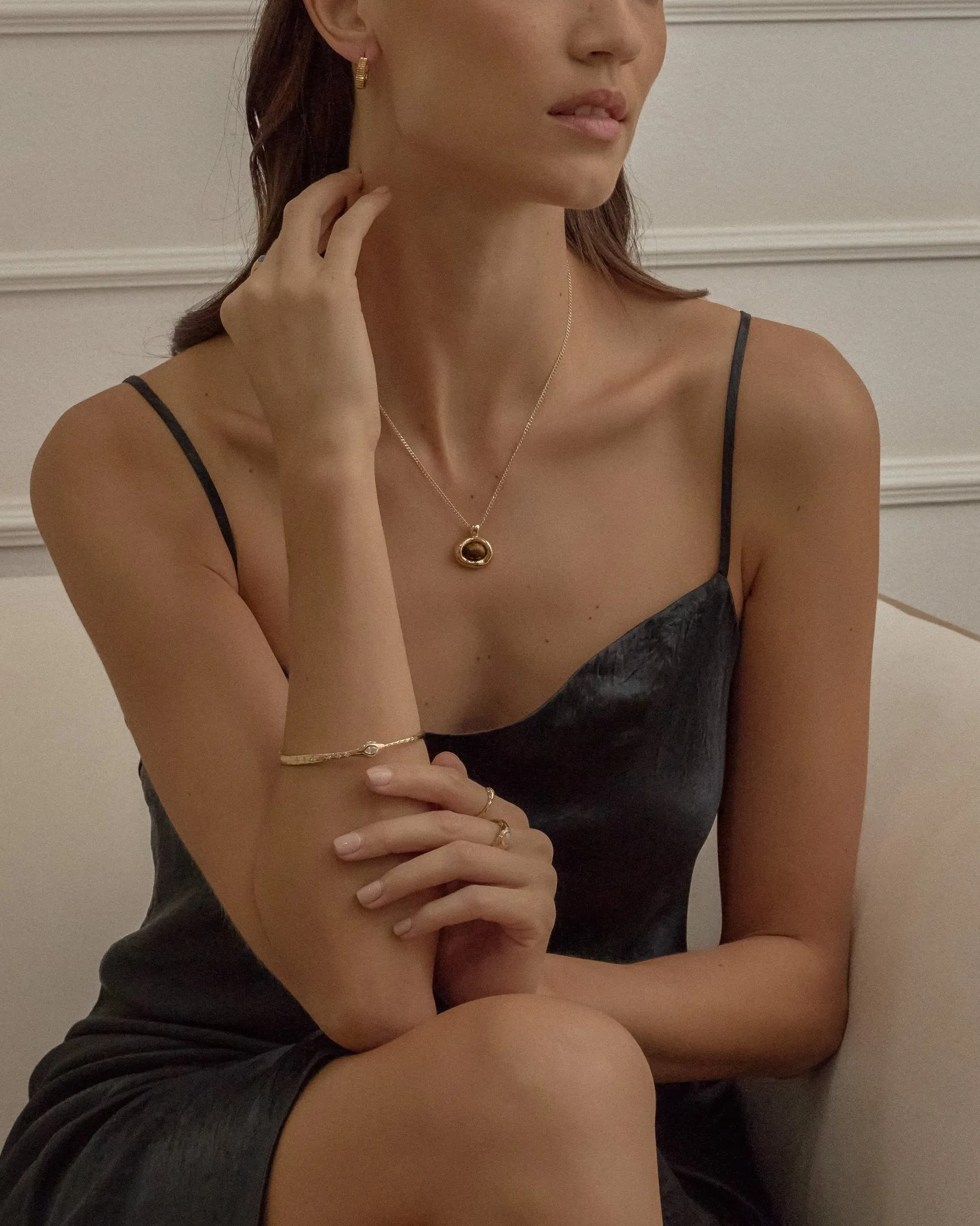 Sable Tiger Eye Necklace sold by Midori Jewelry Co. product image thumbnail 4