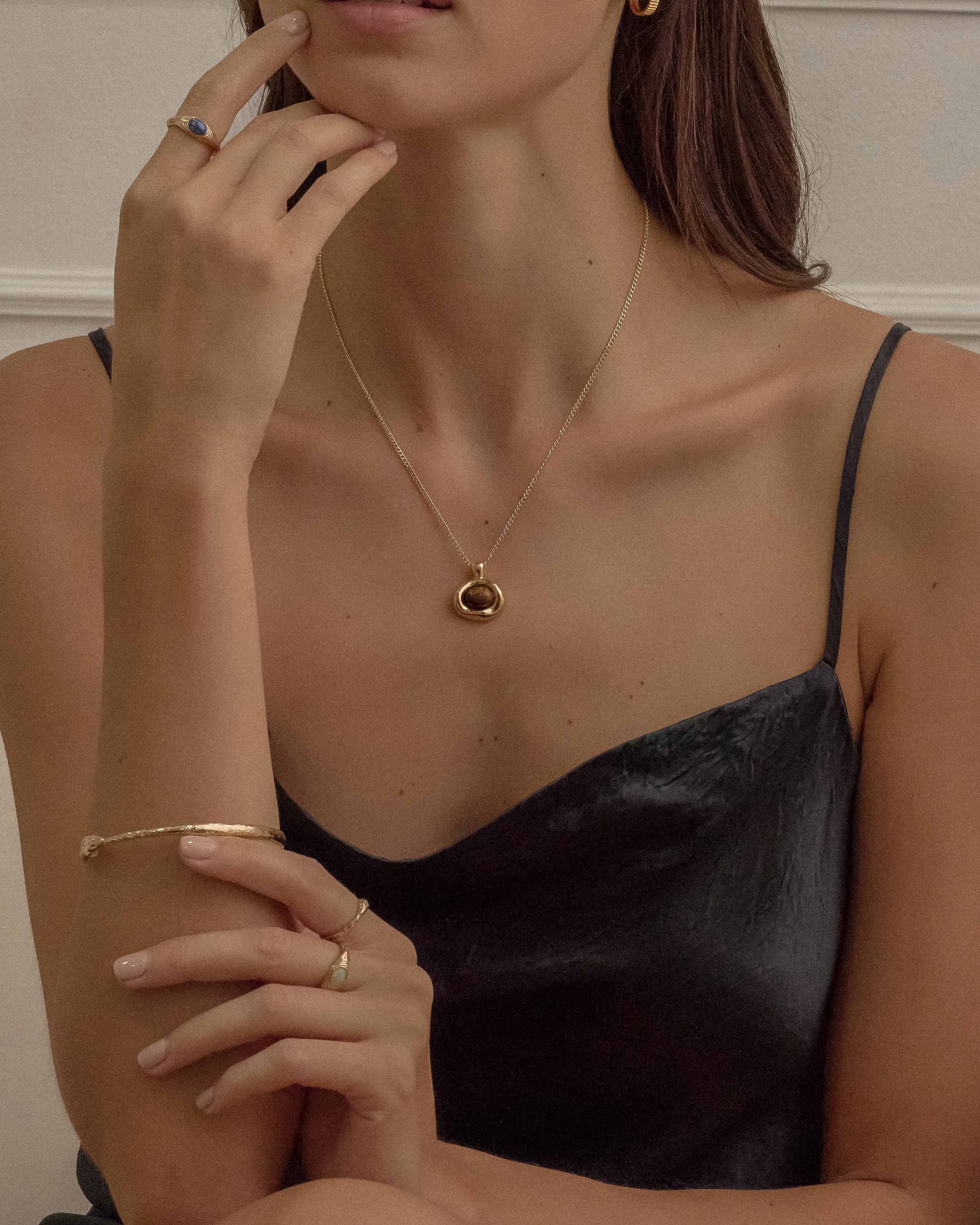 Sable Tiger Eye Necklace sold by Midori Jewelry Co. product image thumbnail 3