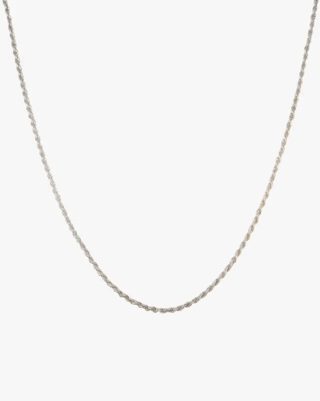 Lola Rope Chain Necklace in Silver sold by Midori Jewelry Co.