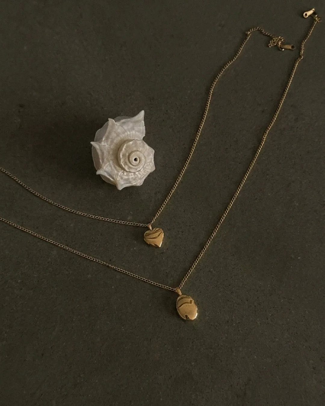 Petit Heart Locket Necklace sold by Midori Jewelry Co. product image thumbnail 5