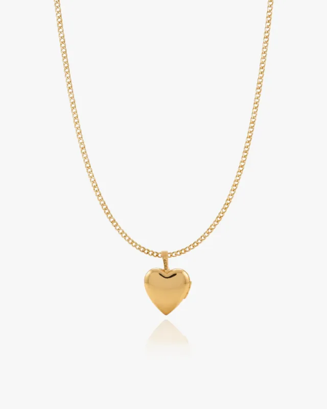 Petit Heart Locket Necklace made by Midori Jewelry Co.