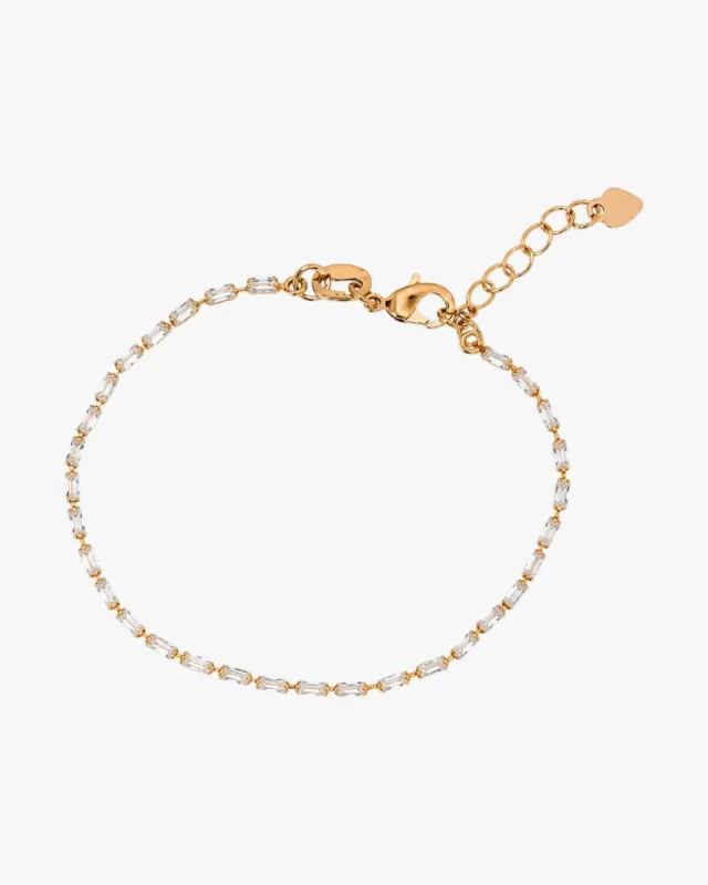Baguette Tennis Bracelet made by Midori Jewelry Co.