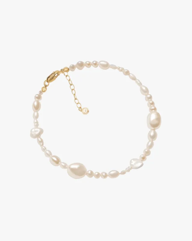 Sloane Organic Pearl Anklet sold by Midori Jewelry Co.