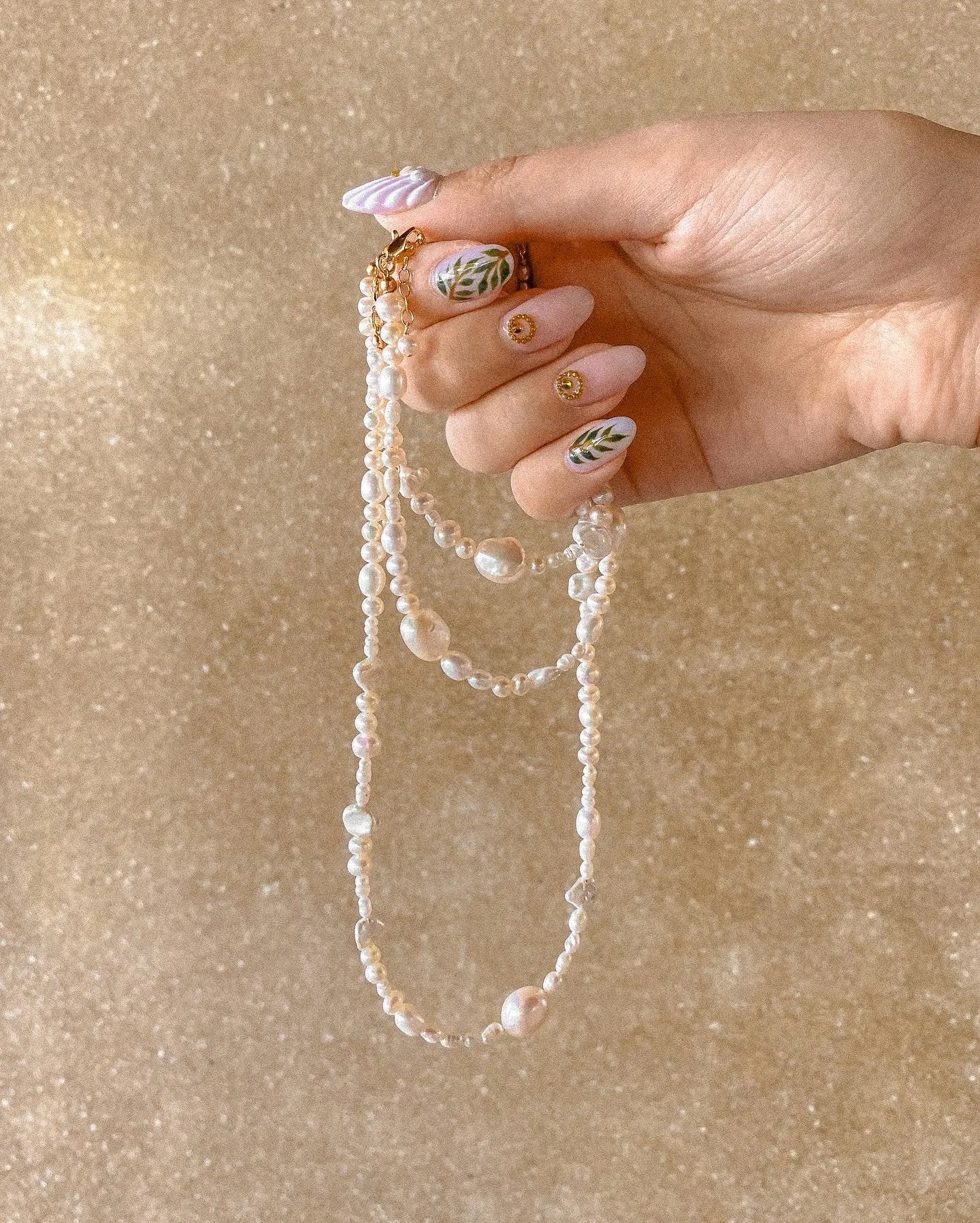 Sloane Organic Pearl Anklet sold by Midori Jewelry Co. product image thumbnail 3