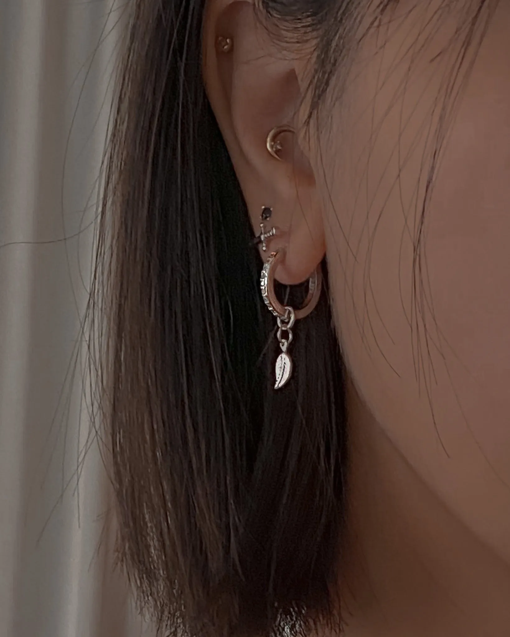 Tiny Leaf Charm sold by Midori Jewelry Co. product image thumbnail 2