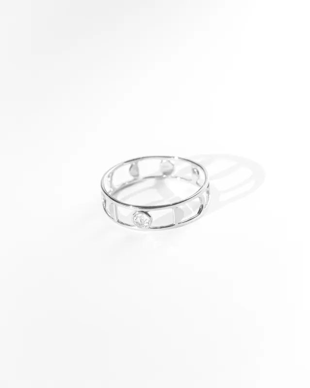 Moon Phases Ring in Silver sold by Midori Jewelry Co.