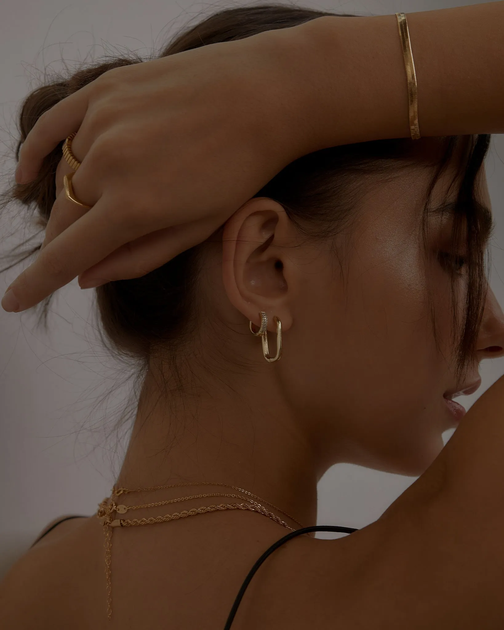 Maeve Gemstone Hoops sold by Midori Jewelry Co. product image thumbnail 4