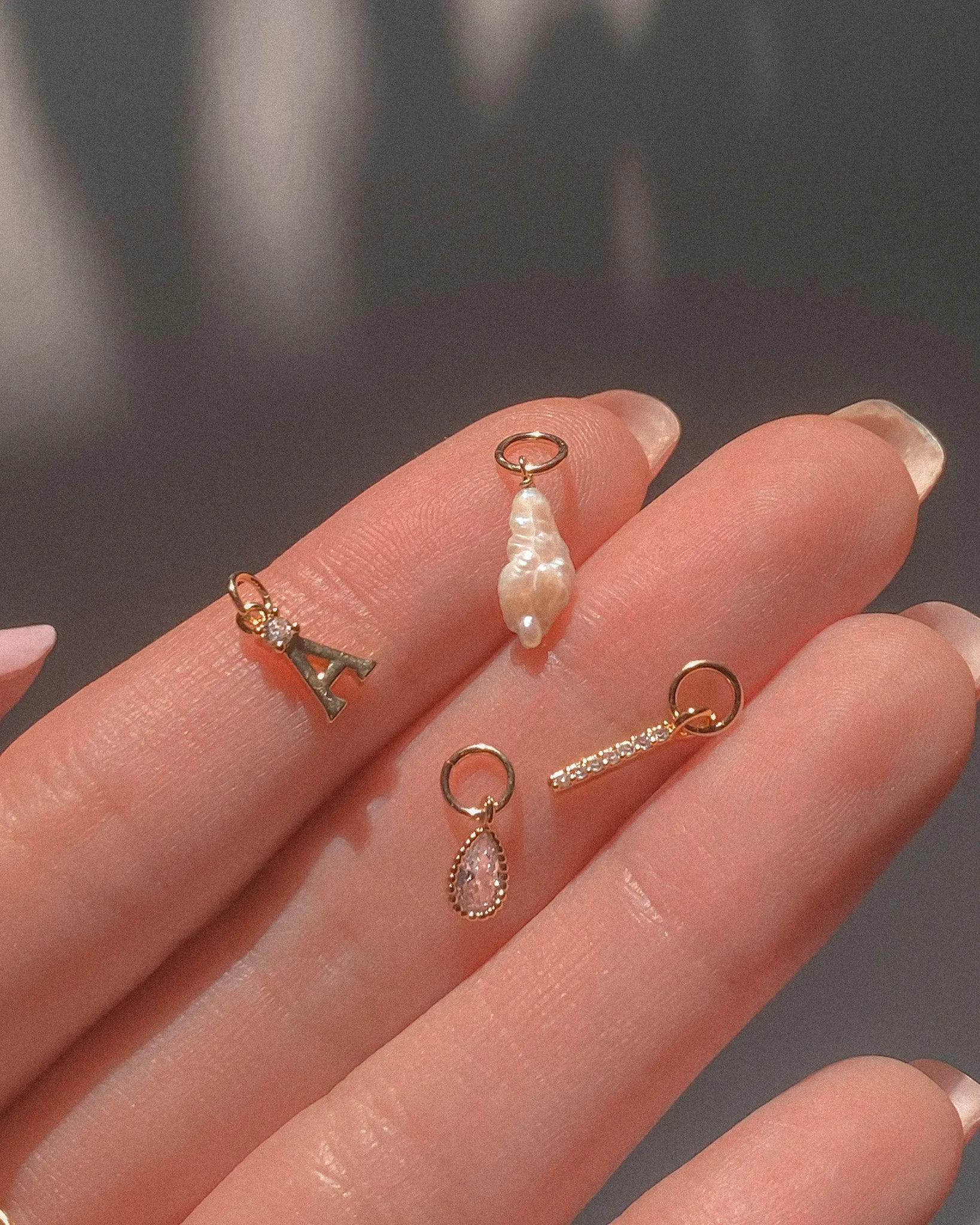 Bridget Teardrop Charm sold by Midori Jewelry Co. product image thumbnail 3