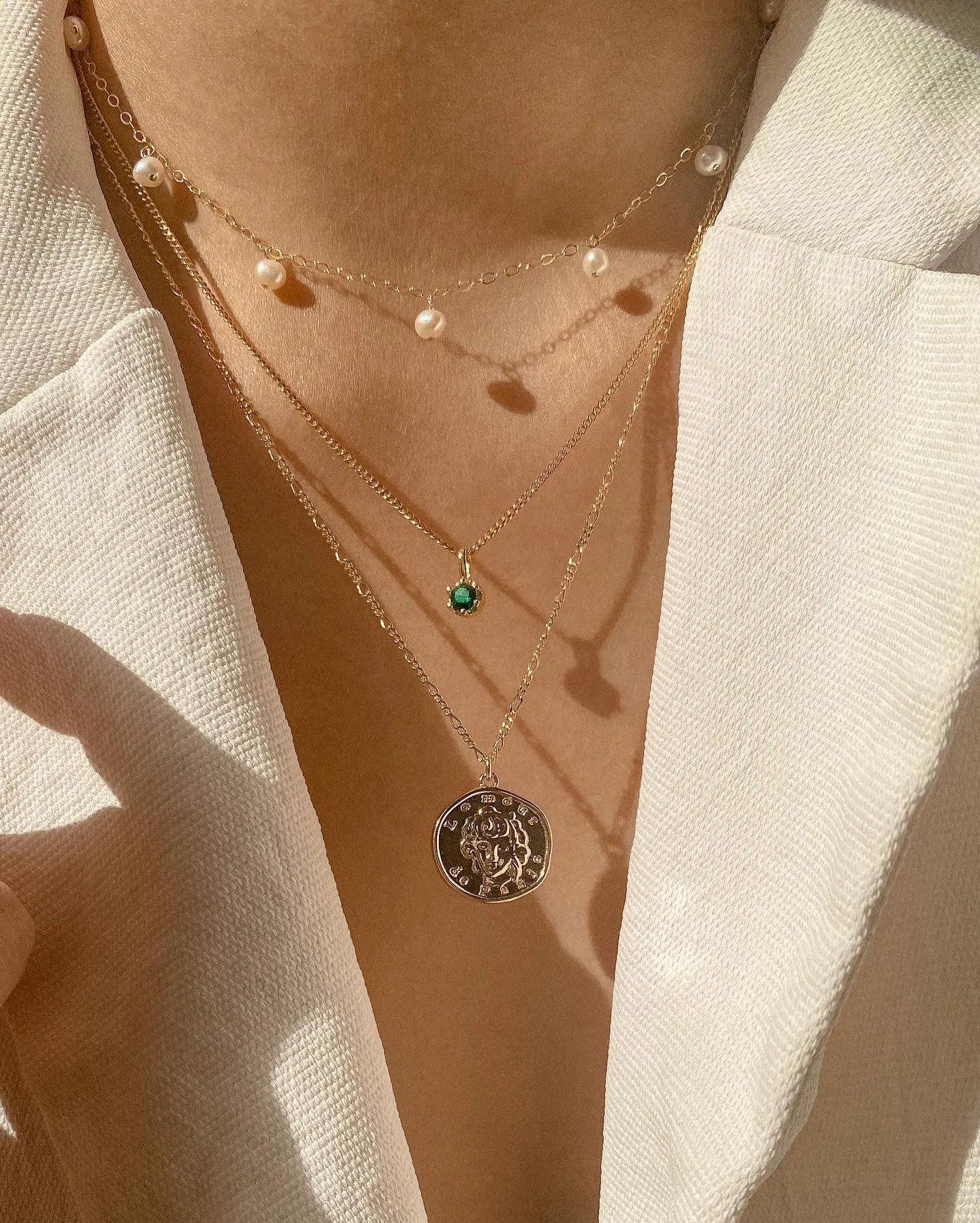 Emerald Solitaire Pendant sold by Midori Jewelry Co. product image thumbnail 4