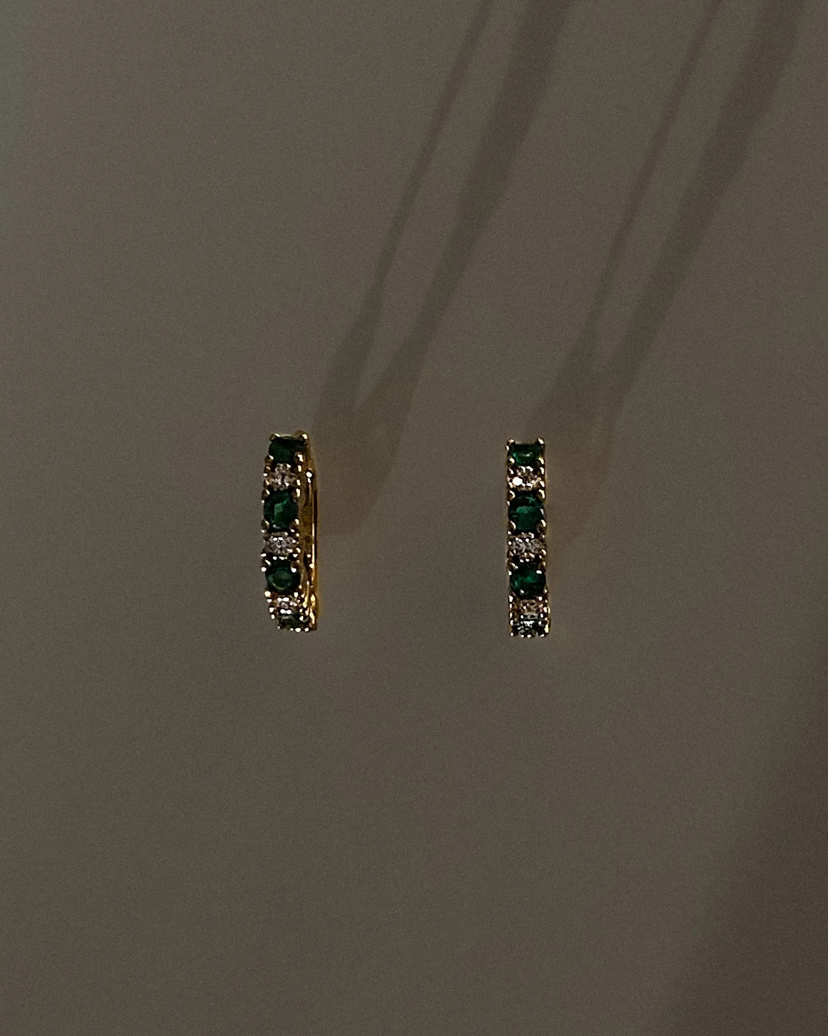 Emerald Hoops sold by Midori Jewelry Co. product image thumbnail 2