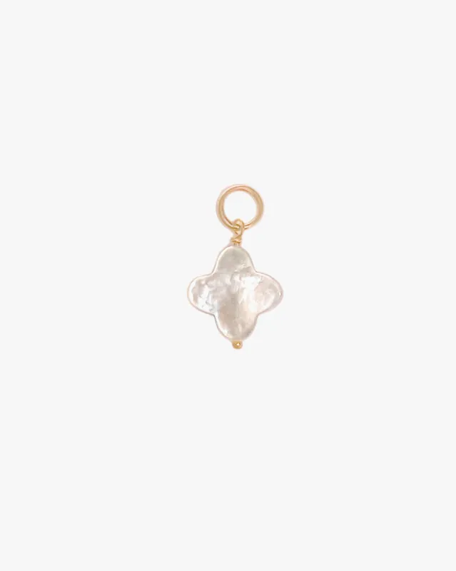 Clover Mother of Pearl Charm sold by Midori Jewelry Co.
