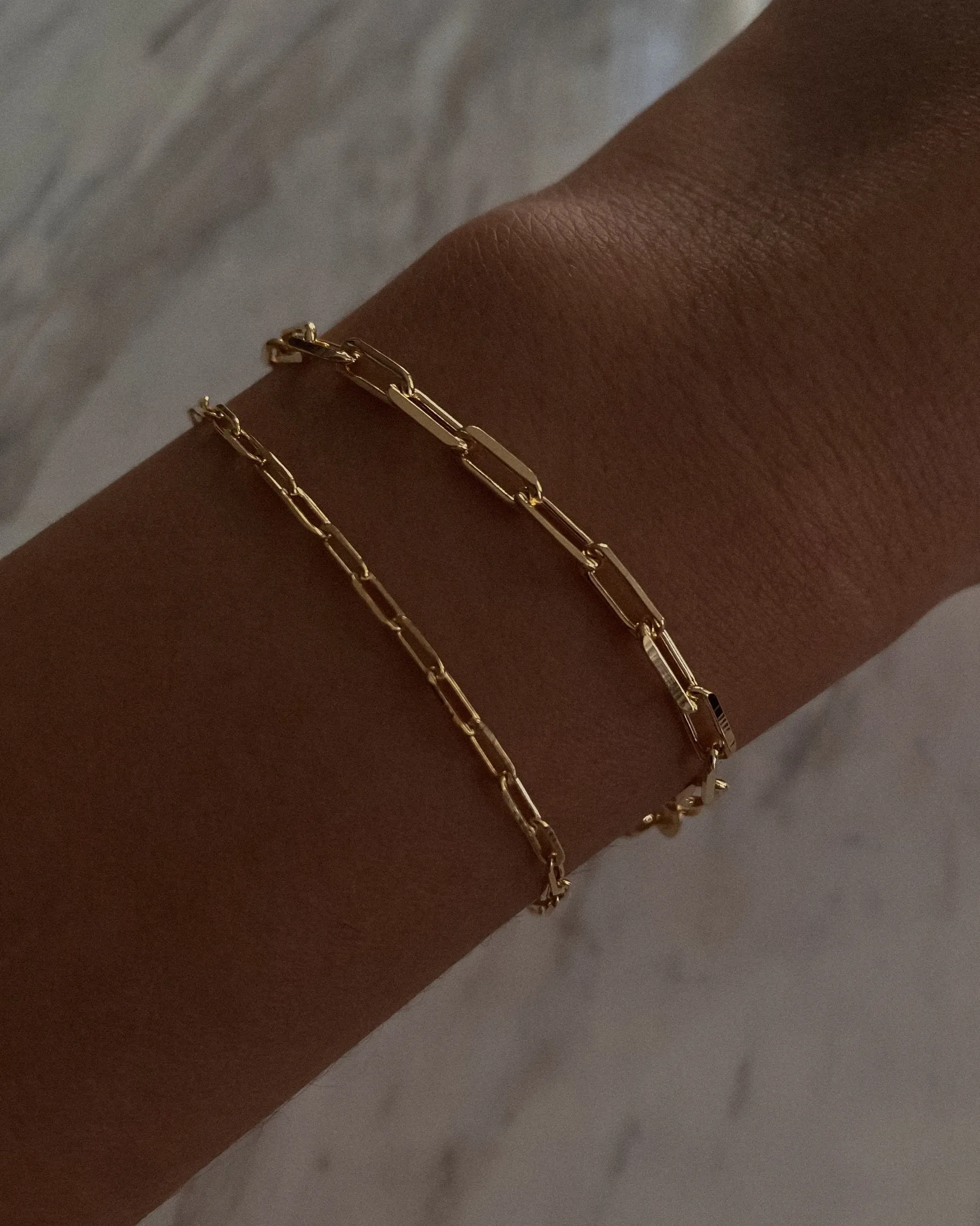 Aubrey Paperclip Chain Bracelet sold by Midori Jewelry Co. product image thumbnail 4