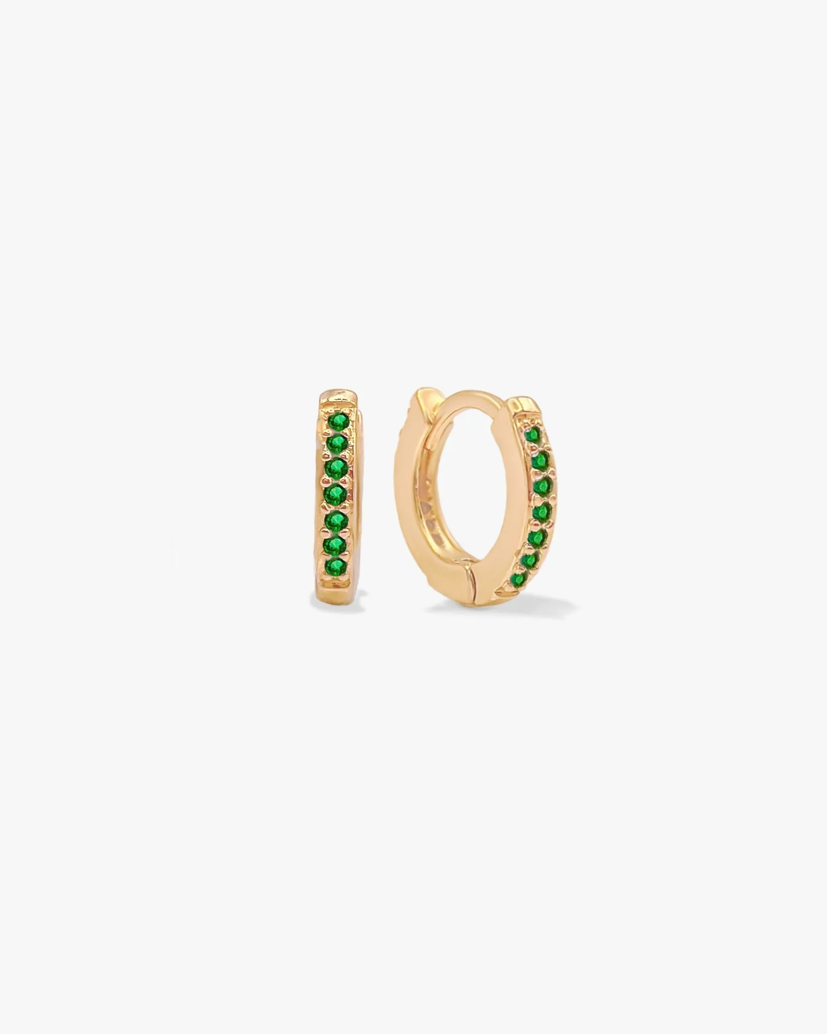 Emerald Pavé Hoop sold by Midori Jewelry Co. product image thumbnail 2