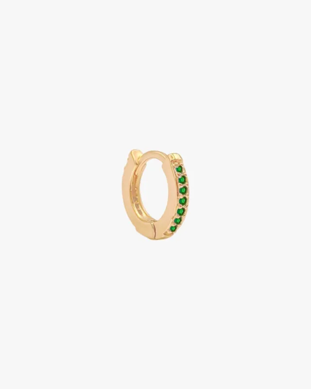 Emerald Pavé Hoop sold by Midori Jewelry Co.