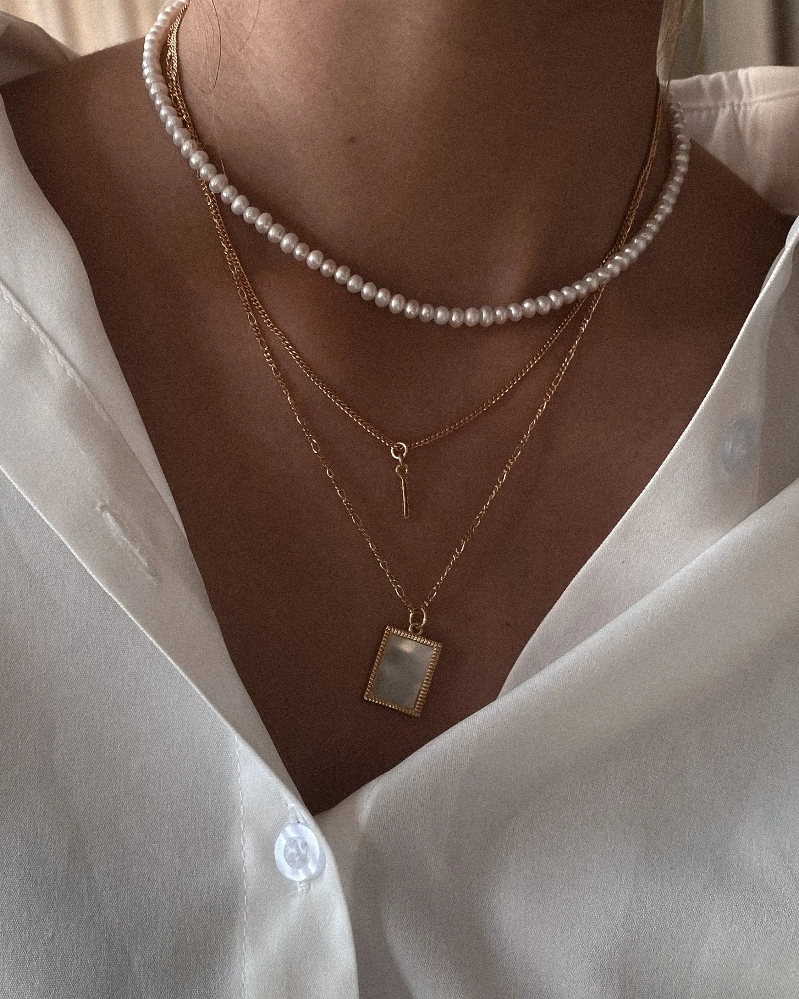 Esther Bar Charm Necklace sold by Midori Jewelry Co. product image thumbnail 2