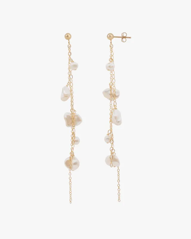 Blythe Pearl Drop Earrings sold by Midori Jewelry Co.