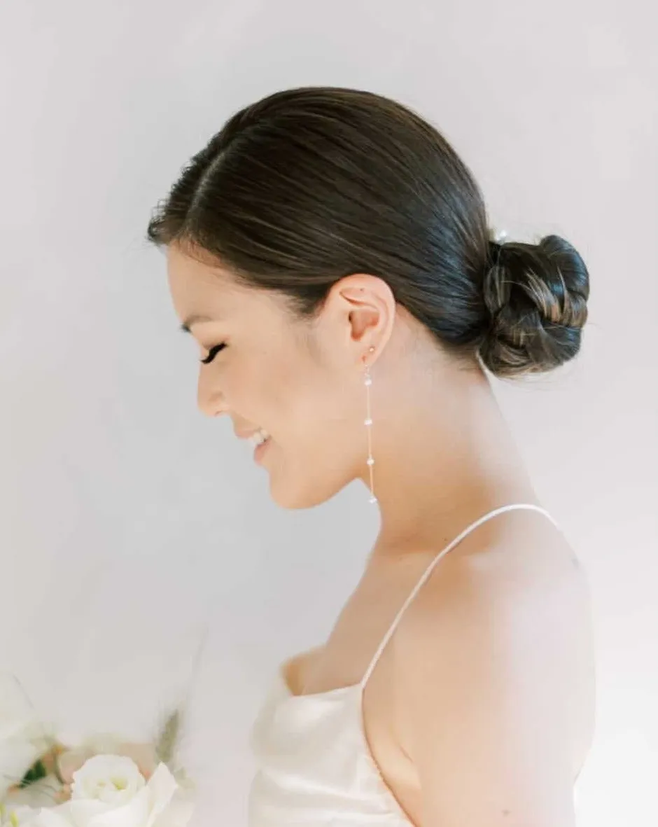 Francesca Pearl Drop Earrings sold by Midori Jewelry Co. product image thumbnail 5