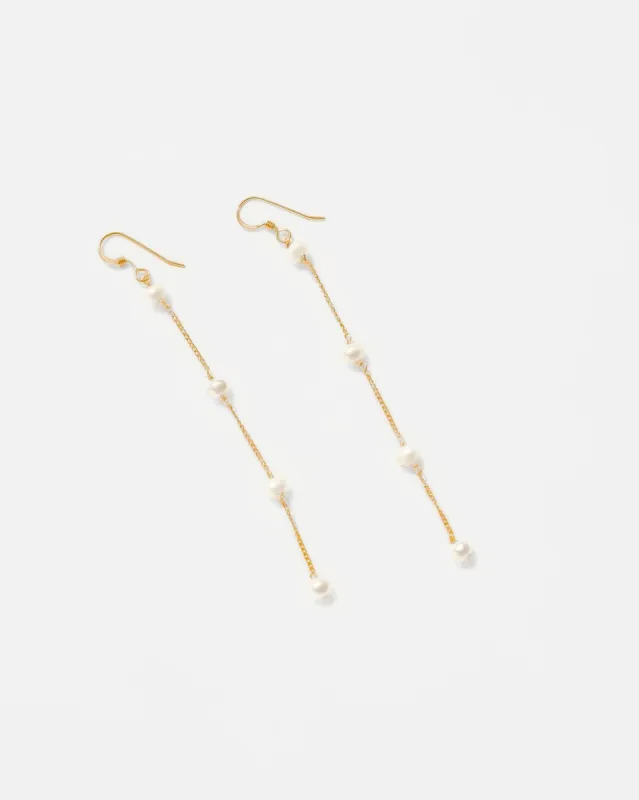 Francesca Pearl Drop Earrings sold by Midori Jewelry Co.