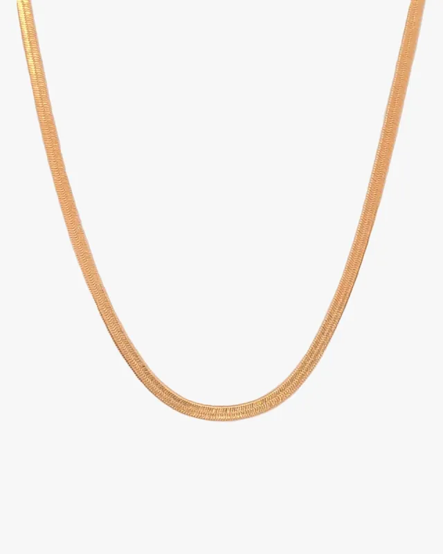 Hera Herringbone Chain Necklace sold by Midori Jewelry Co.