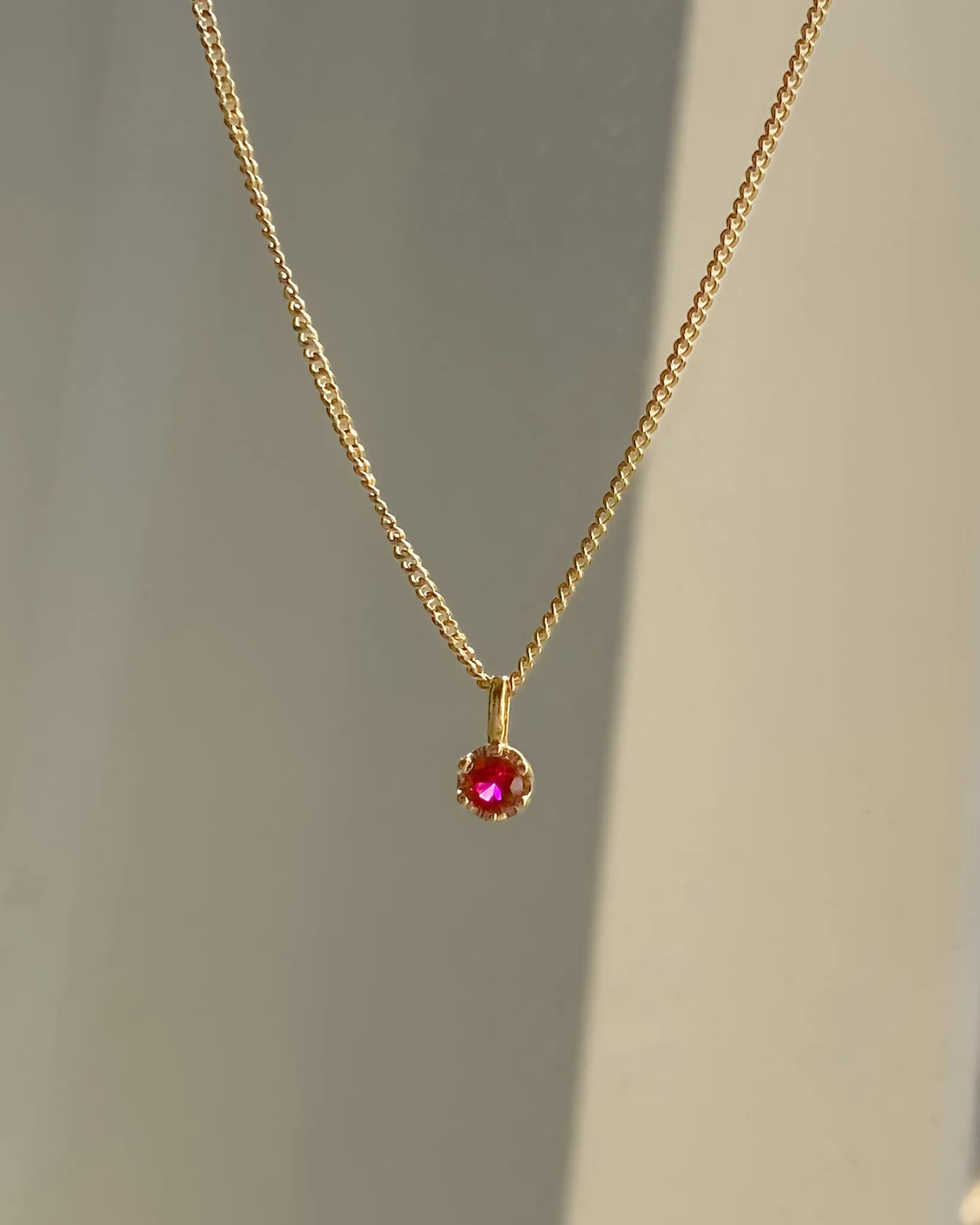 Ruby Solitaire Pendant sold by Midori Jewelry Co. product image thumbnail 2