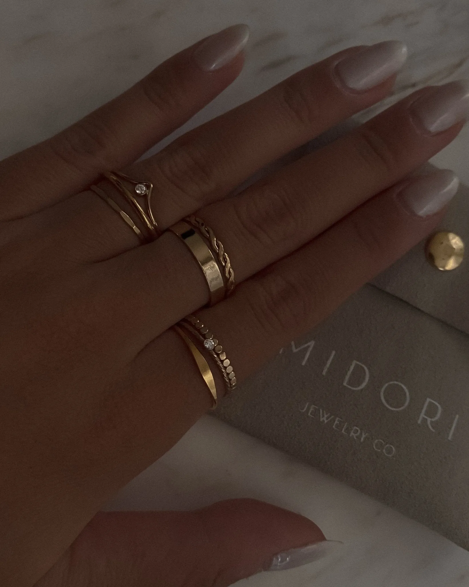 Dot Stacking Ring sold by Midori Jewelry Co. product image thumbnail 3