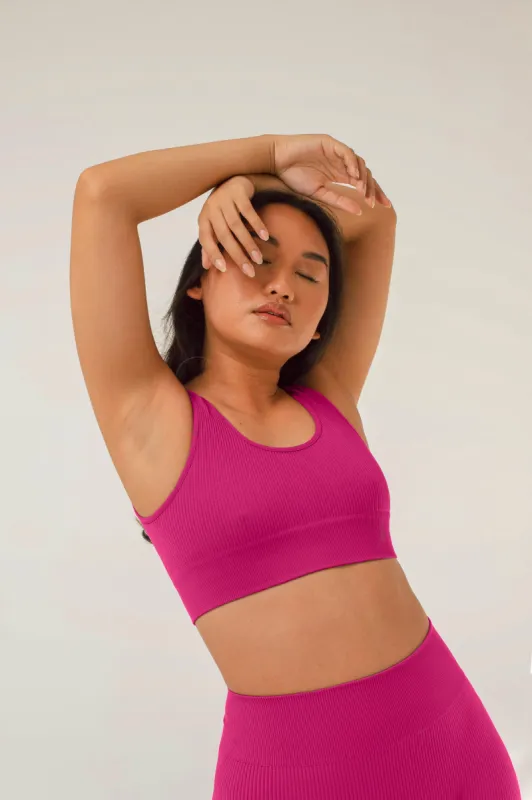 Ribbed Scoop Neck Bra sold by Nuttch