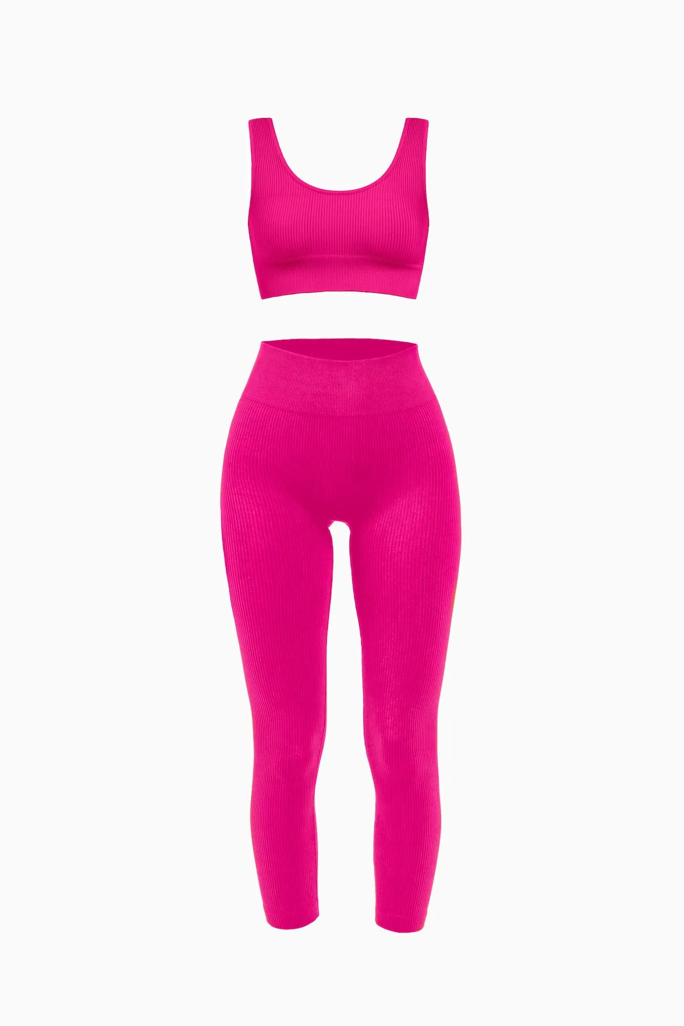 Ribbed Leggings and Ribbed Scoop Neck Bra Set sold by Nuttch product image thumbnail 3