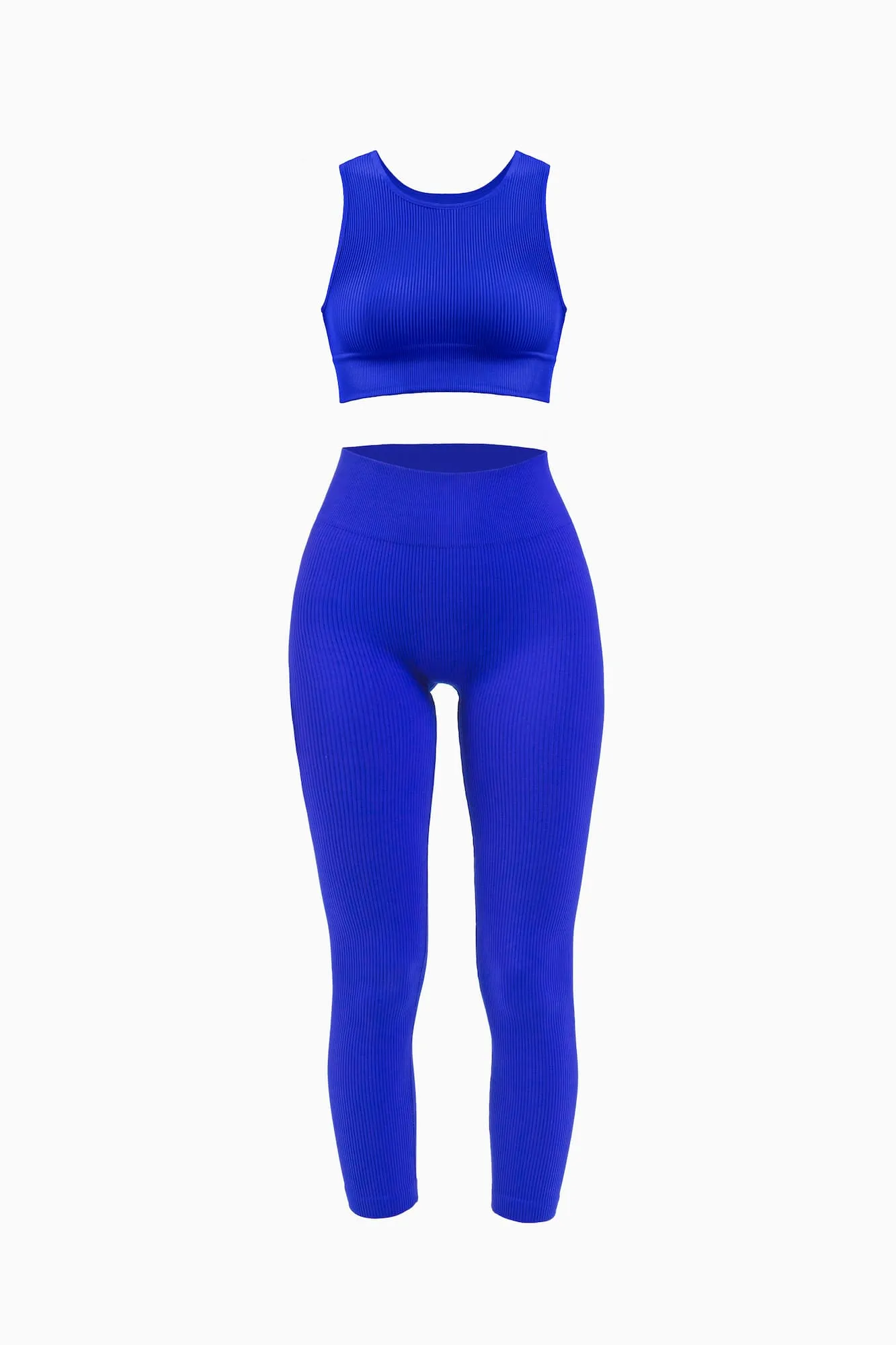 Ribbed Leggings and Ribbed High Neck Bra Set sold by Nuttch product image thumbnail 2