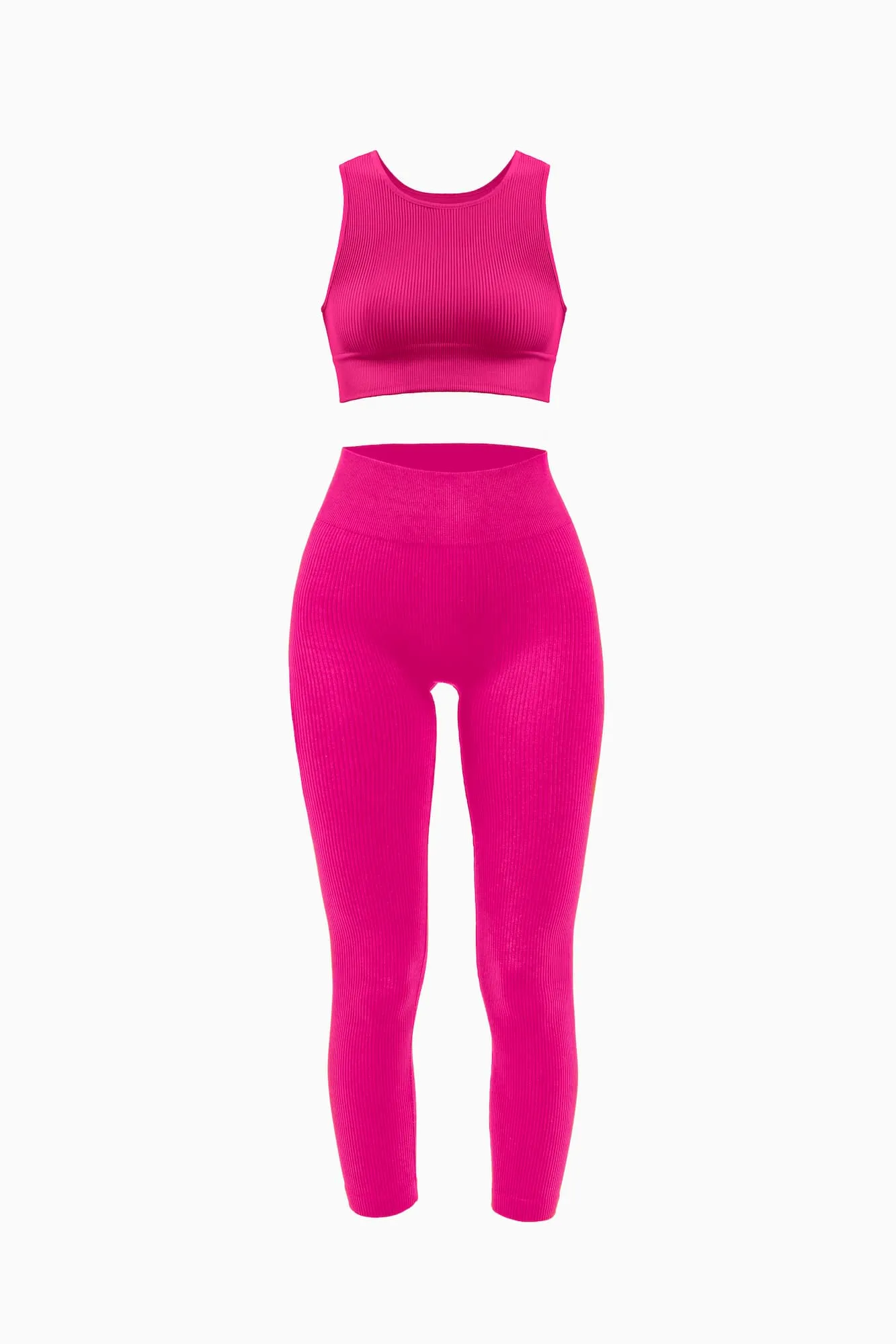 Ribbed Leggings and Ribbed High Neck Bra Set sold by Nuttch product image thumbnail 3