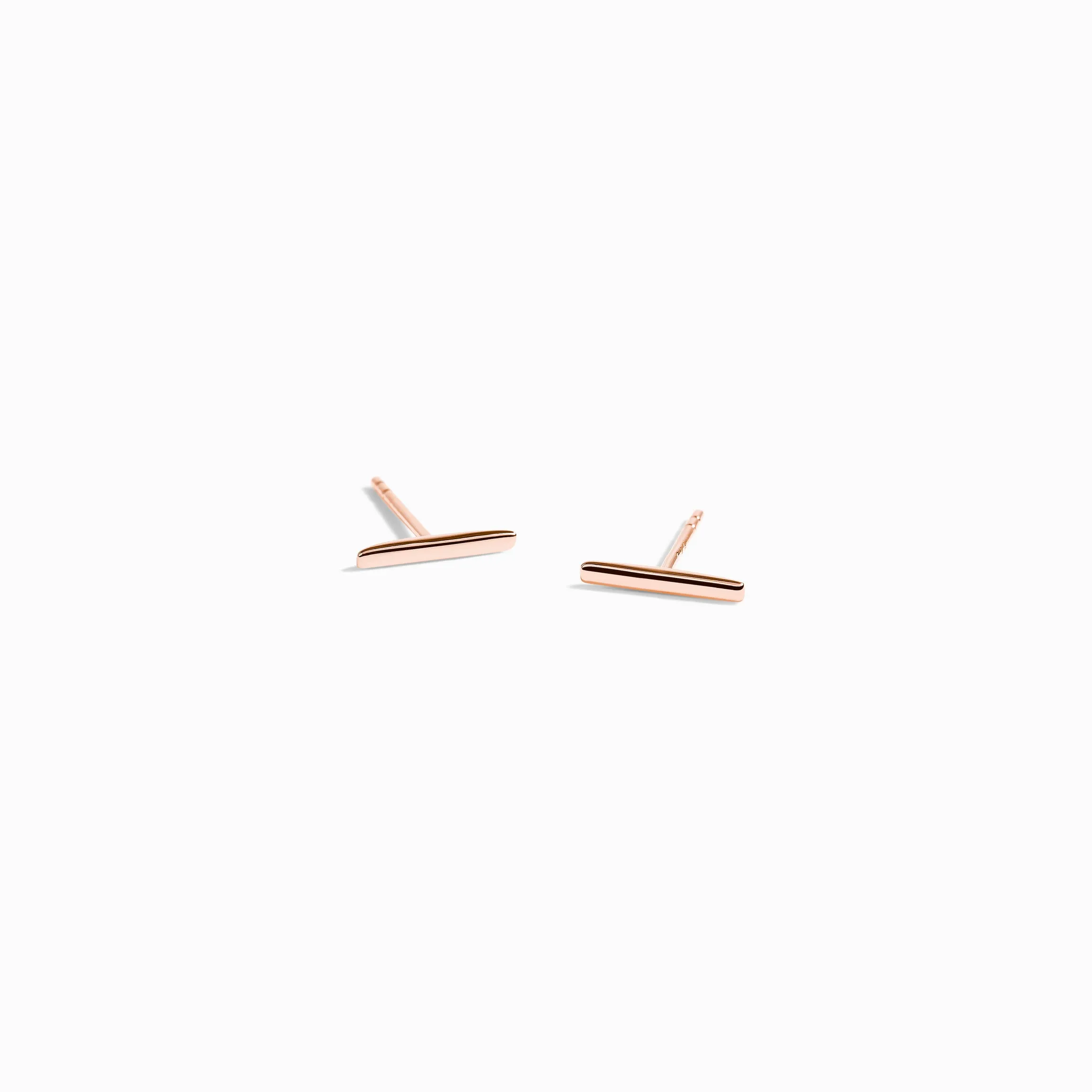 Bar Studs / 9K and 18K Solid Gold sold by Nyrelle Jewelry product image thumbnail 2