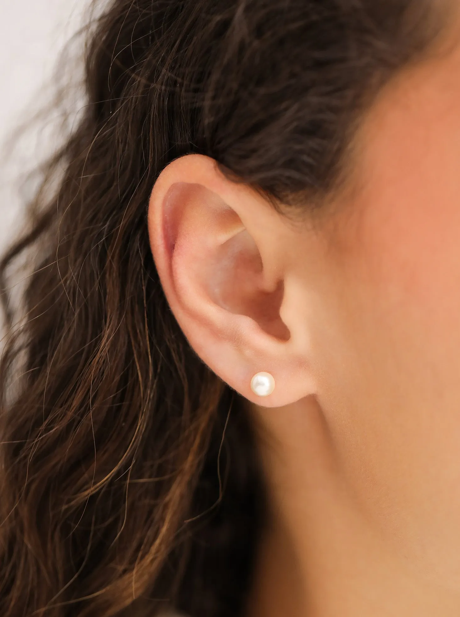 Pearl Studs / 9K and 18K Solid Gold sold by Nyrelle Jewelry product image thumbnail 3