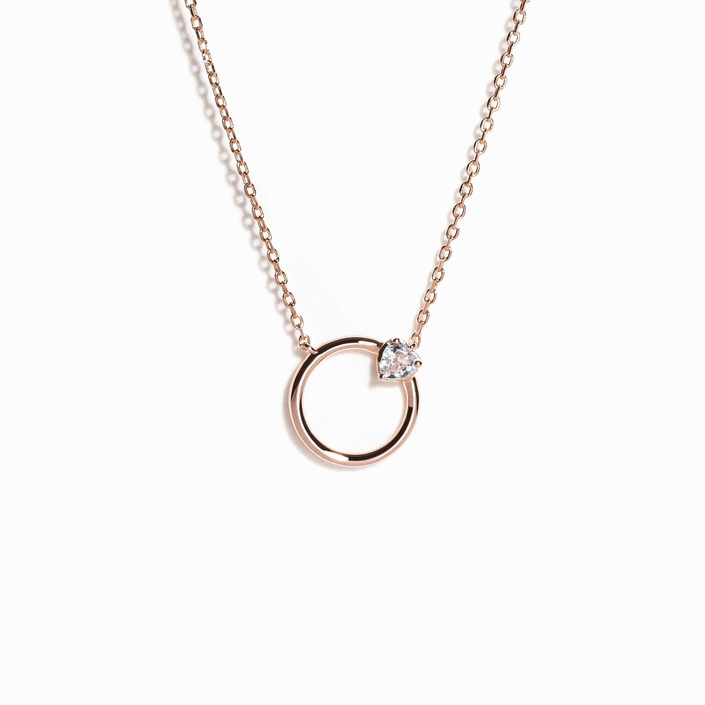 Heart Cut White Sapphire Necklace / Vermeil sold by Nyrelle Jewelry product image thumbnail 2