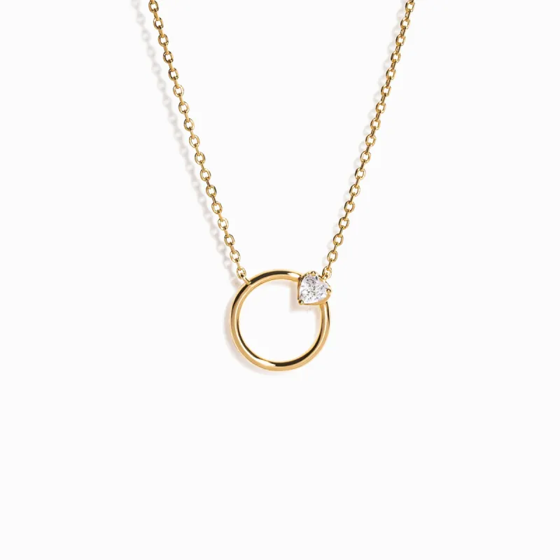 Heart Cut White Sapphire Necklace / Vermeil sold by Nyrelle Jewelry