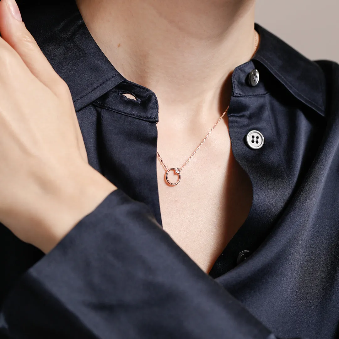 Heart Cut White Sapphire Necklace / Vermeil sold by Nyrelle Jewelry product image thumbnail 4