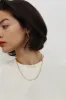 Omega Chain Necklace / 18K Solid Gold sold by Nyrelle Jewelry