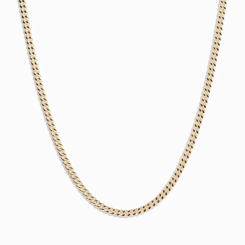 Omega Chain Necklace / 18K Solid Gold sold by Nyrelle Jewelry