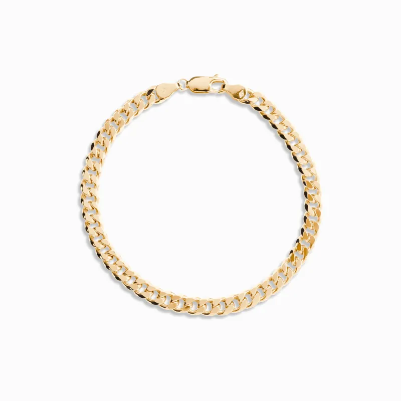 Statement Omega Chain Bracelet / 18K Solid Gold sold by Nyrelle Jewelry
