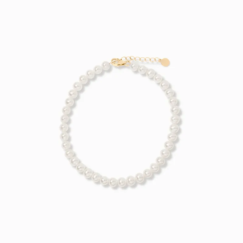 Full Pearl Bracelet / 9K and 18K Solid Gold sold by Nyrelle Jewelry