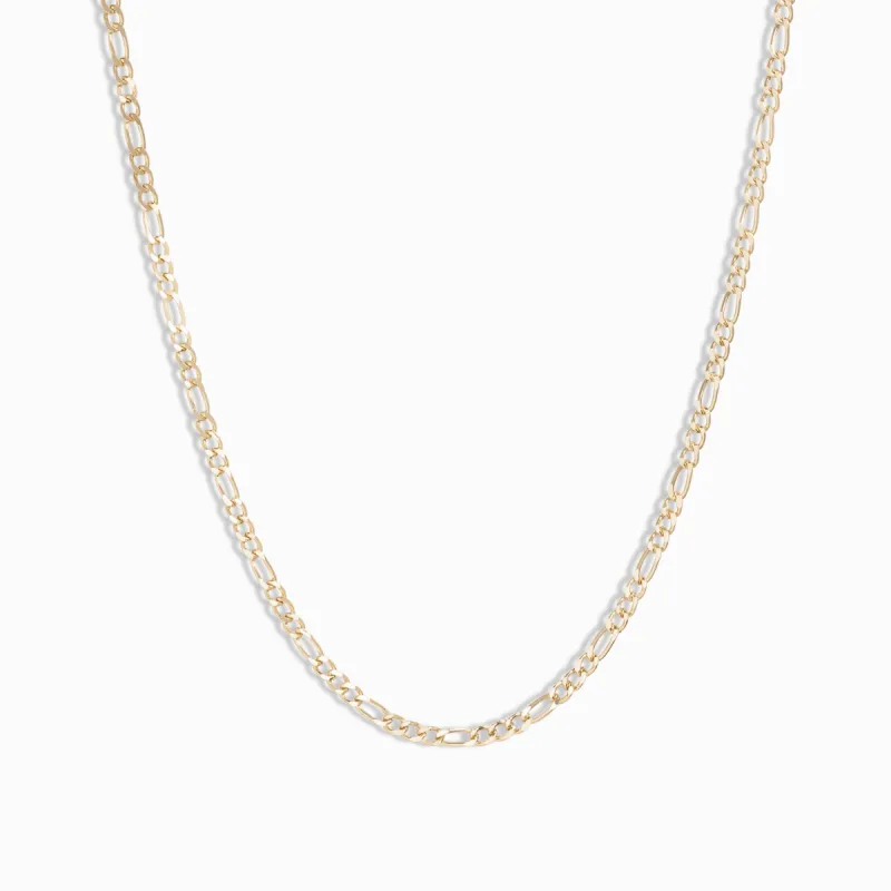 Thin Curb Chain Necklace / 18K Solid Gold sold by Nyrelle Jewelry