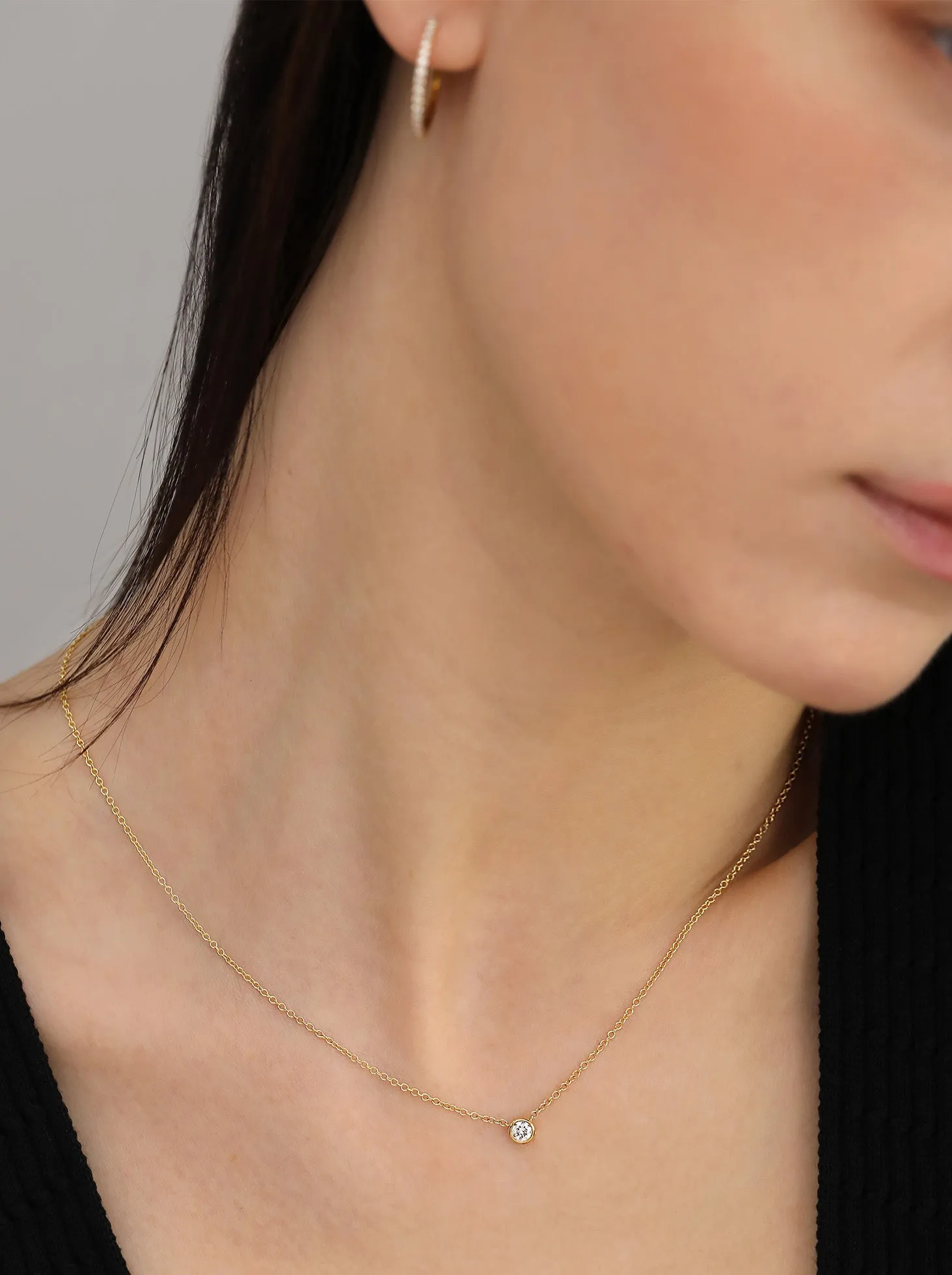 Premium Bezel Diamond Necklace - XL / 9K and 18K Solid Gold sold by Nyrelle Jewelry product image thumbnail 4