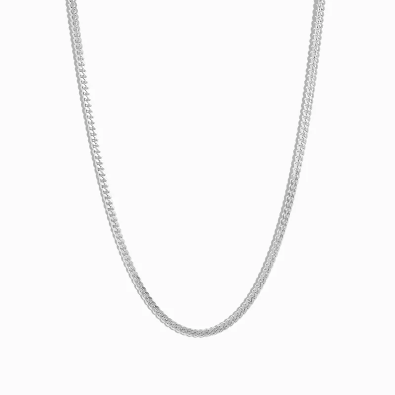 Thin Omega Chain Necklace / 18in. / Silver sold by Nyrelle Jewelry