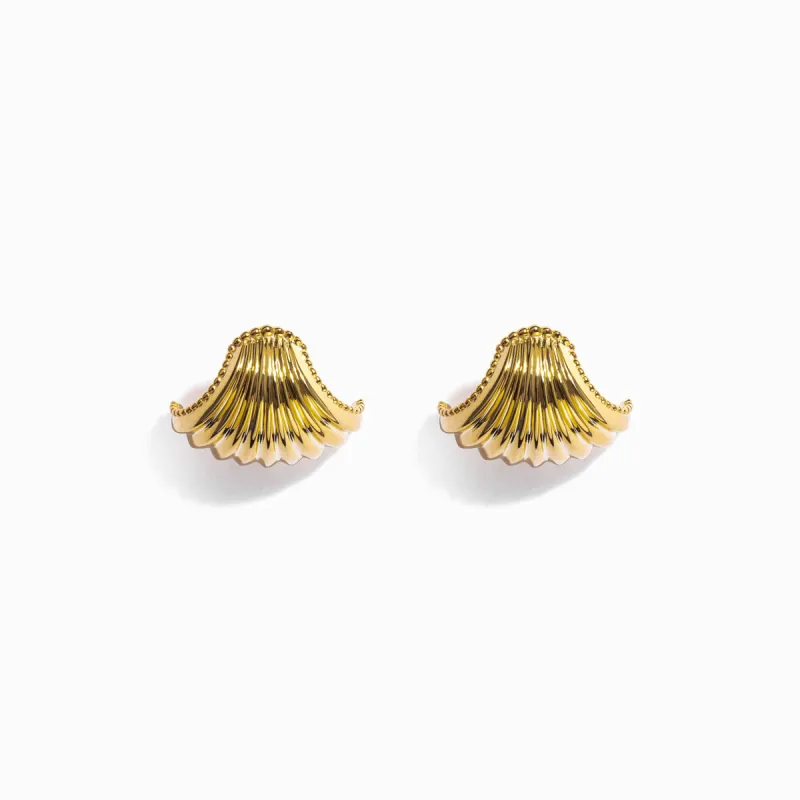 Gaia Shell Earrings / Vermeil sold by Nyrelle Jewelry