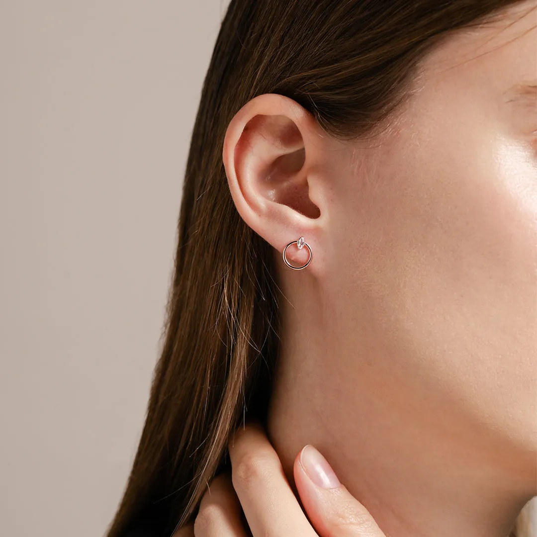 Marquise Cut White Sapphire Earrings / Vermeil sold by Nyrelle Jewelry product image thumbnail 5